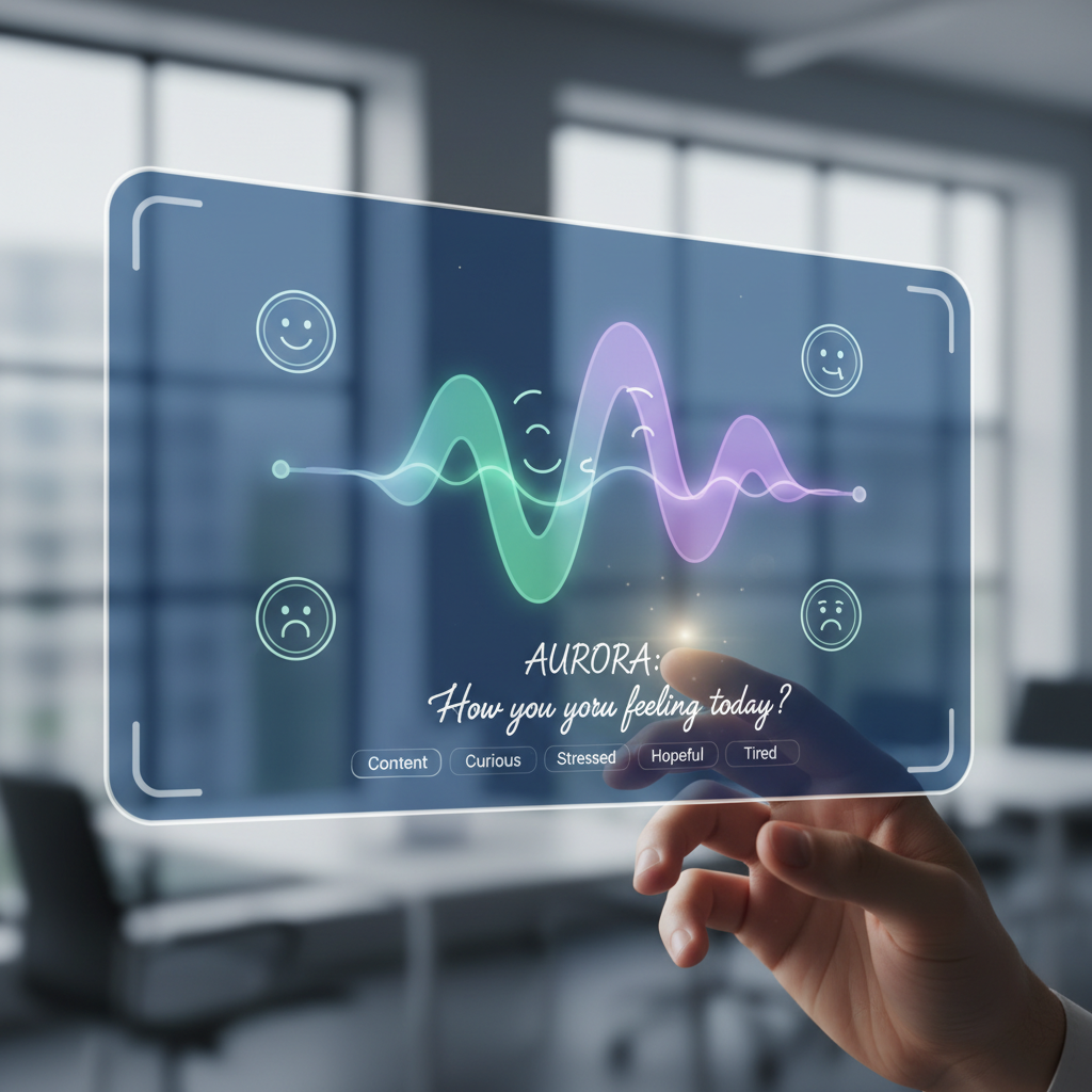 Emotionally intelligent AI voice assistant interface