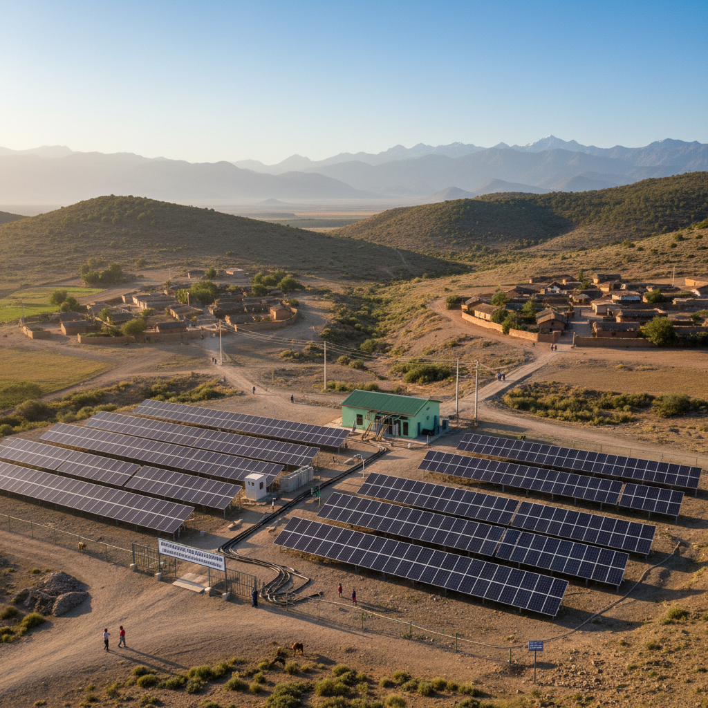 Électrification Rurale project in Sidi Bouzid, Tunisie, solar infrastructure