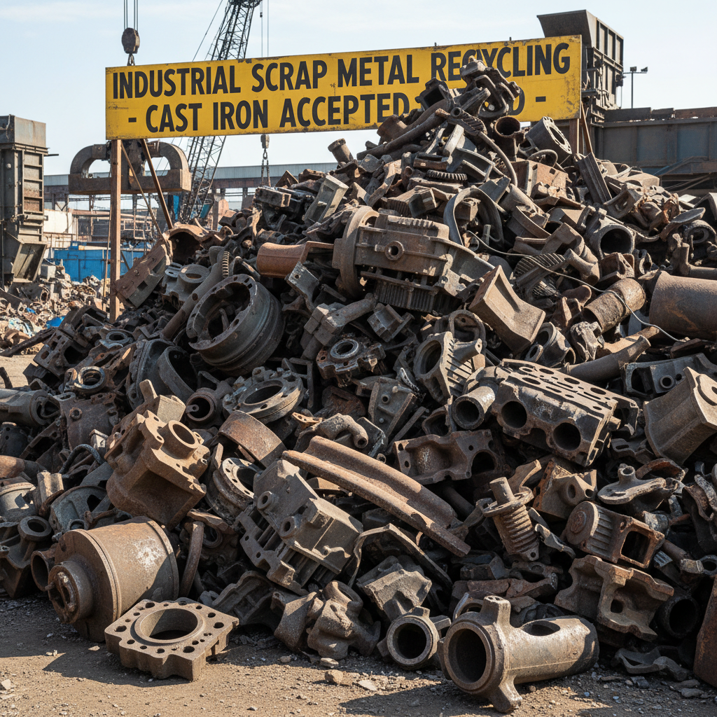 Cast iron scrap pieces for foundry and manufacturing use