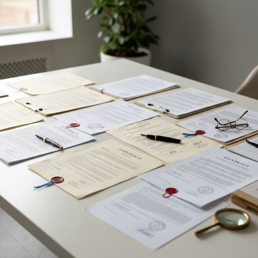 Professional CV and cover letter documents printed and laid out on a clean bright desk surface