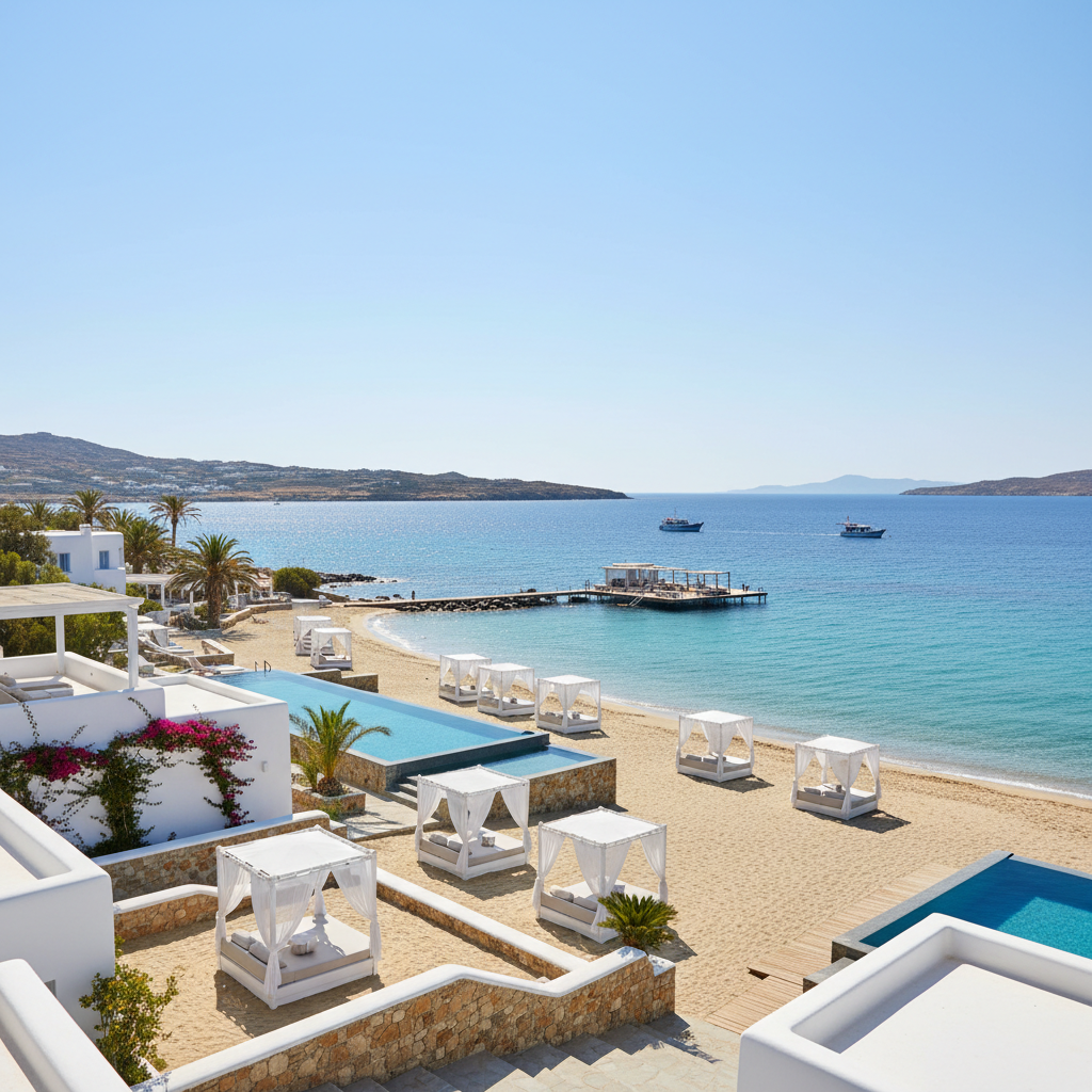 Mykonos Blu Grecotel luxe adults only resort met privéstrand