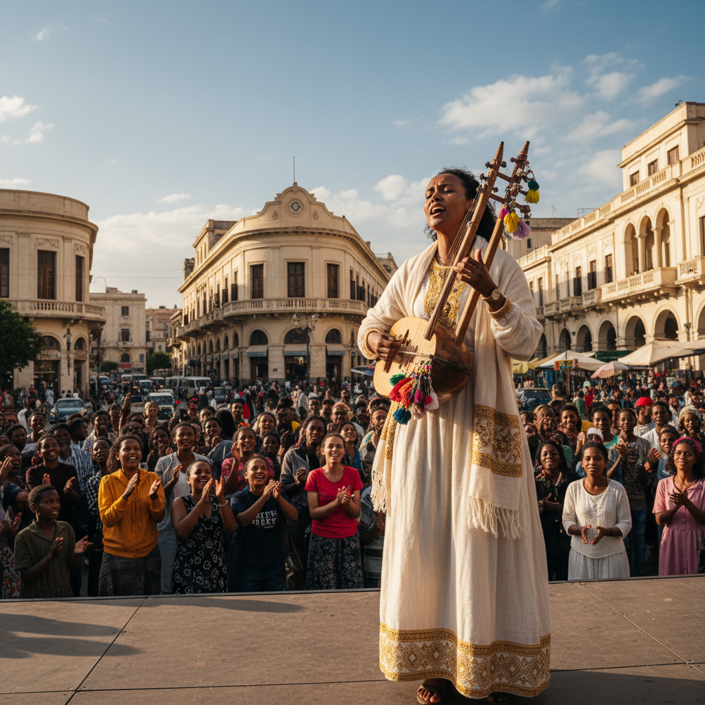 Miriam Tesfamariam, Amharic music creator, Asmara