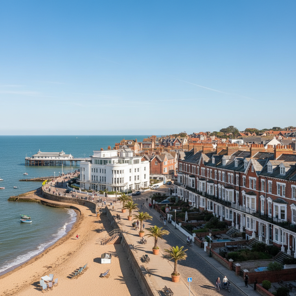 Hunstanton seaside town, North Norfolk coast