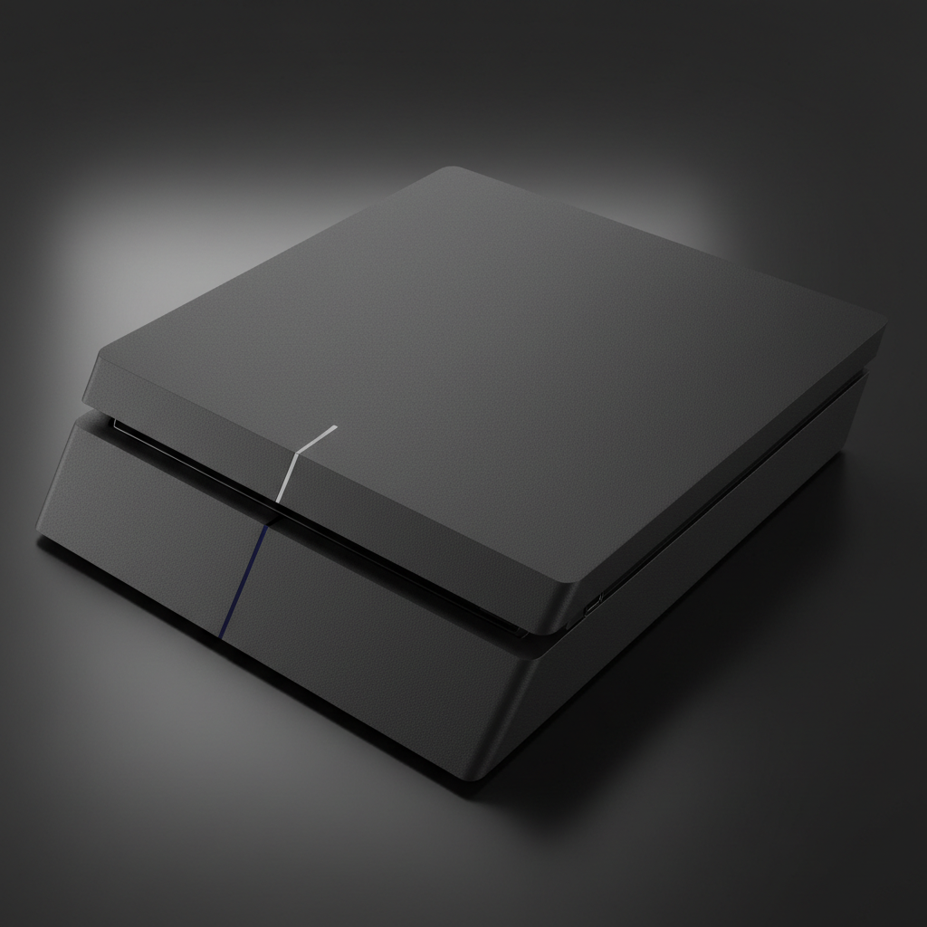 PlayStation 4 Pro console black on dark background