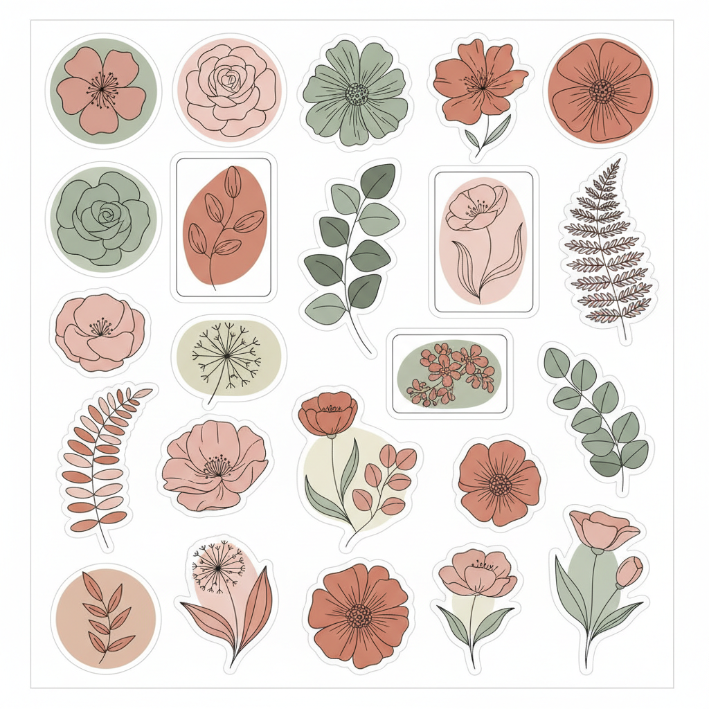 Floral Sticker Pack - Stationery by CherryKnot