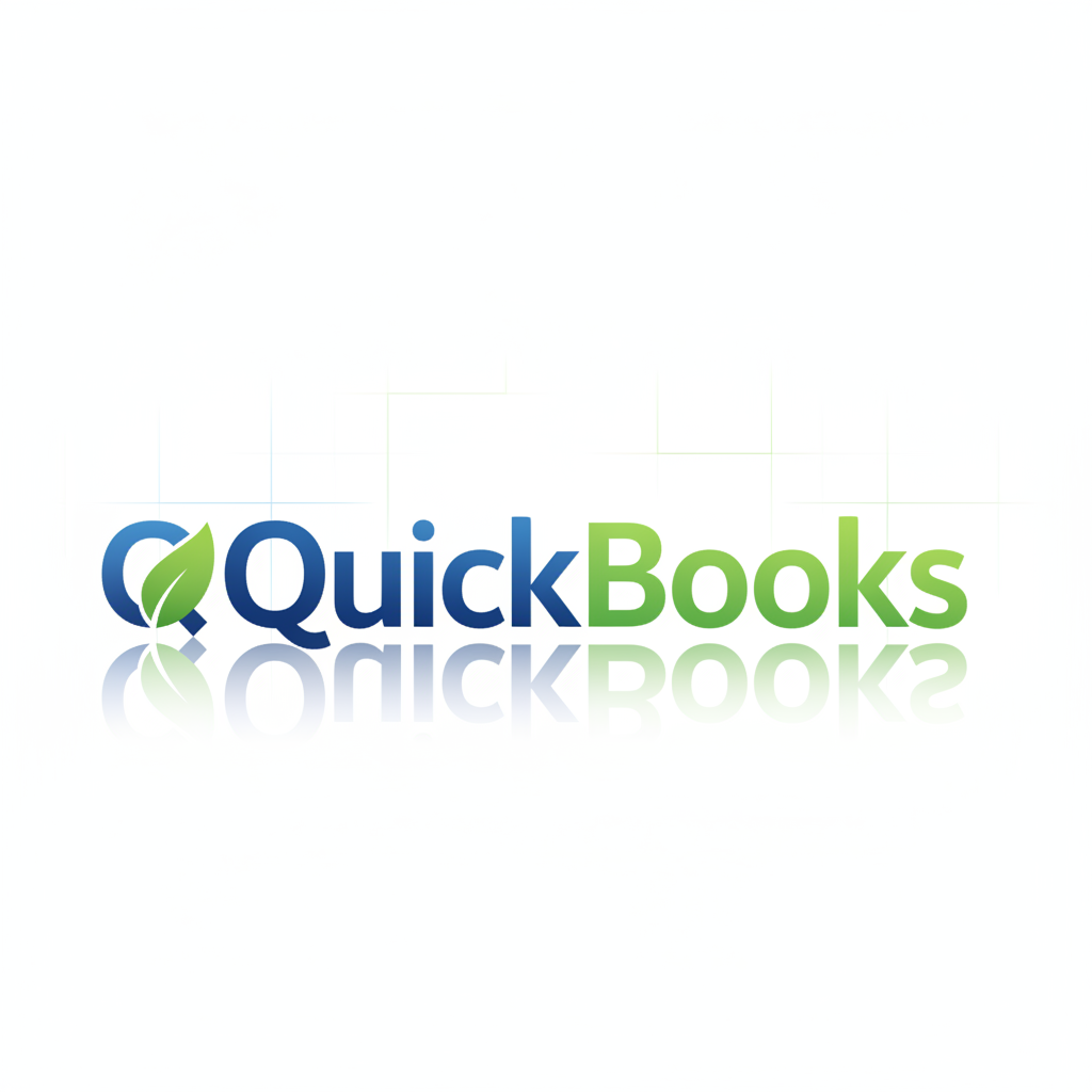 QuickBooks accounting software logo with green and blue colors