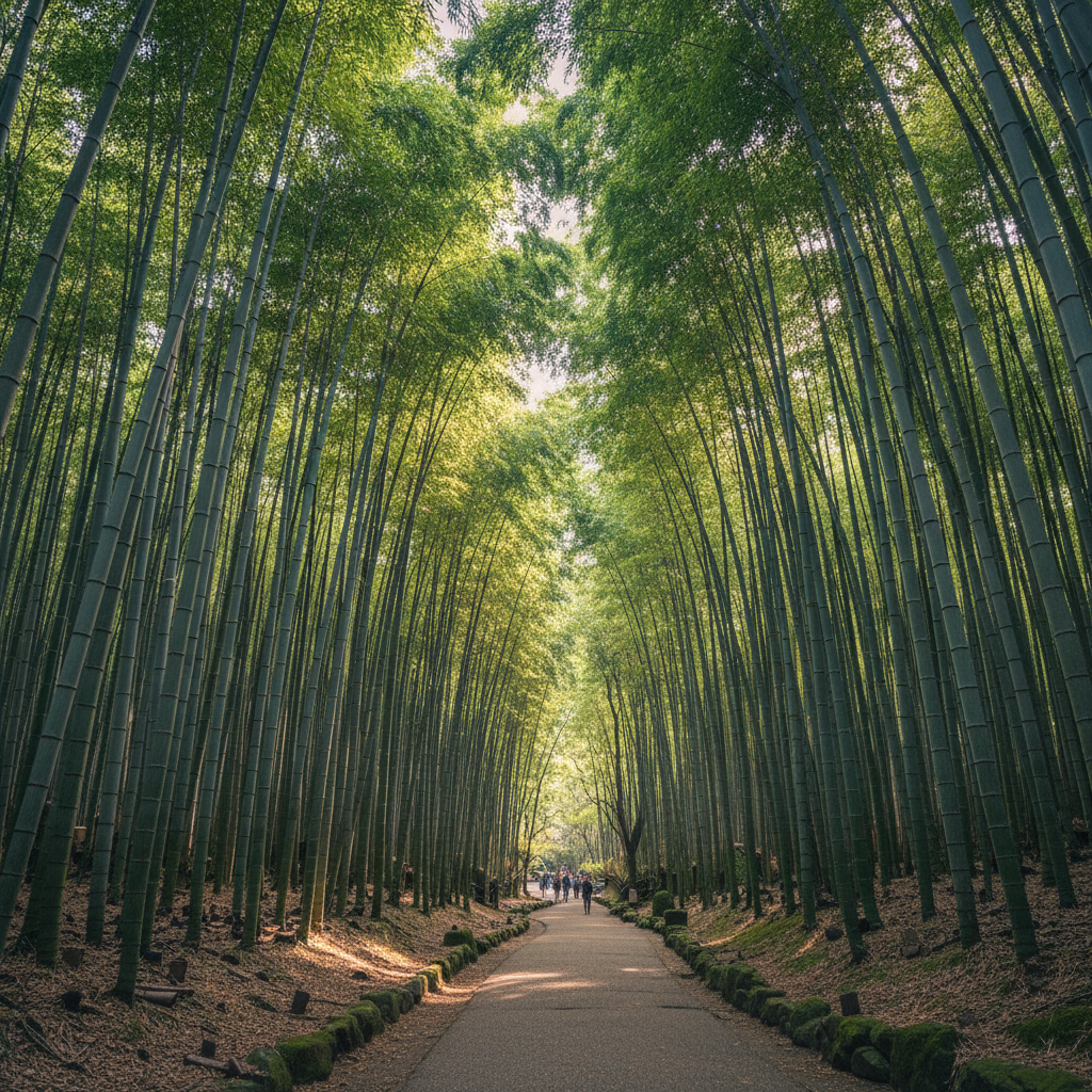 Arashiyama bamboo grove in Kyoto Japan