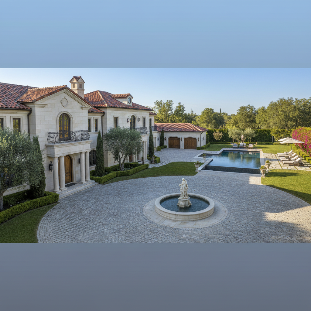 Grand six-bedroom estate in Sandhurst with sweeping driveway, manicured grounds and luxury architectural finishes, Sandton Johannesburg