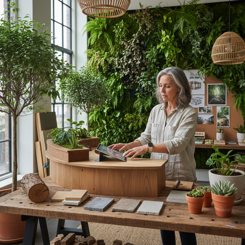Yuki Tanaka, senior interior designer specializing in biophilic office design