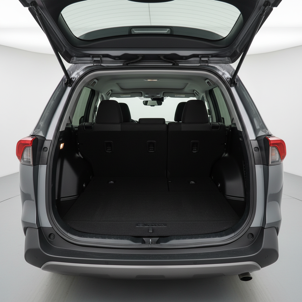 SUV rear view with cargo space