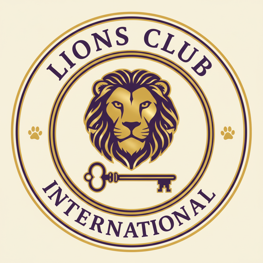 Logo of Lions Club International with distinctive lion head symbol