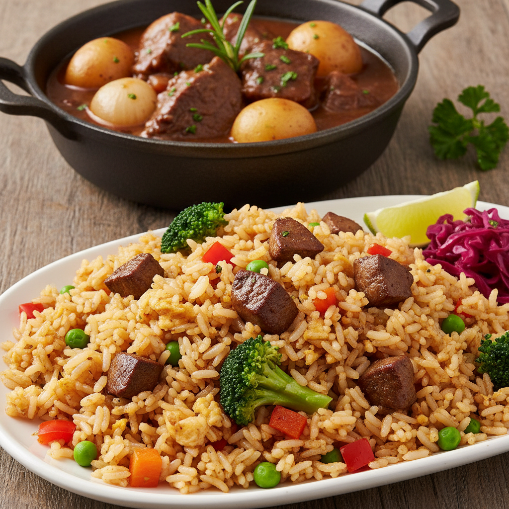 Fried Rice & Beef — Nigerian food dish