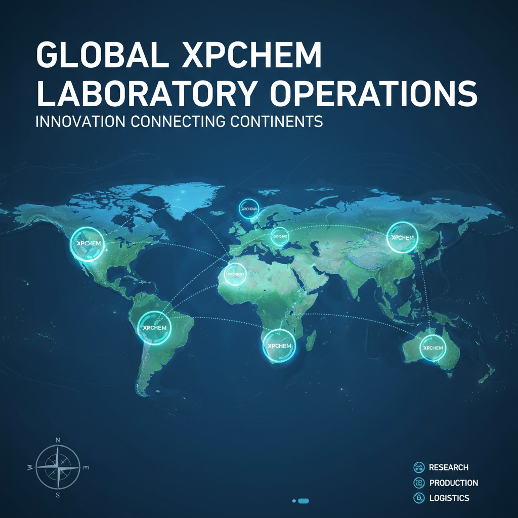 Global XPCHEM laboratory operations world map background