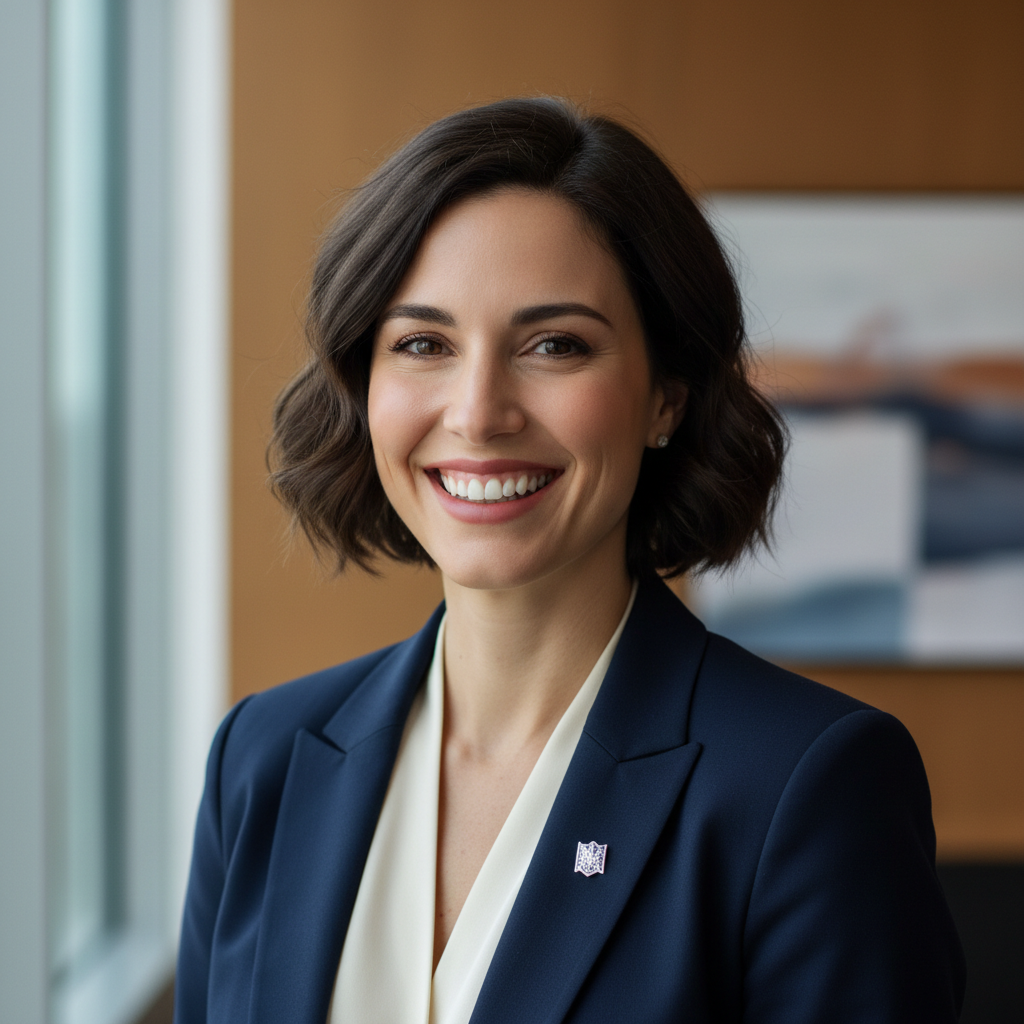 Professional headshot of Priya Agarwal, investor relations director smiling in professional attire