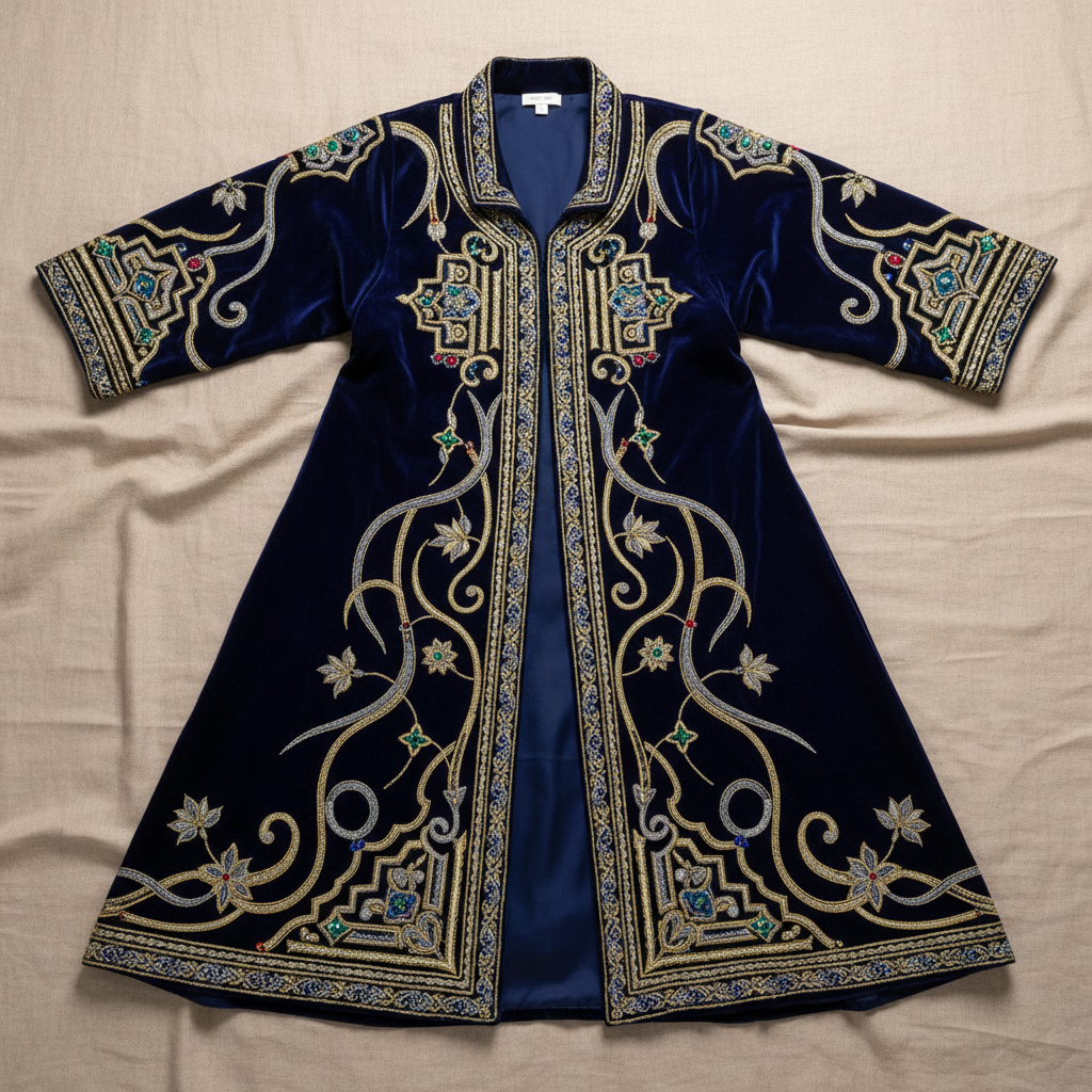 Luxurious emerald green satin abaya for special occasions and events