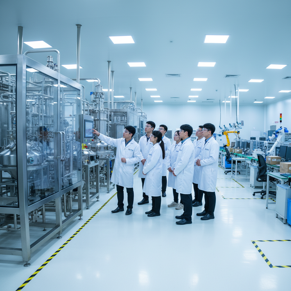 Students visiting pharmaceutical manufacturing plant during industrial visit
