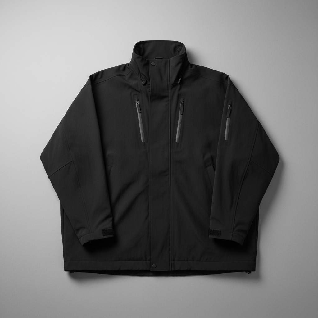 Technical alpine hardshell jacket in forest green