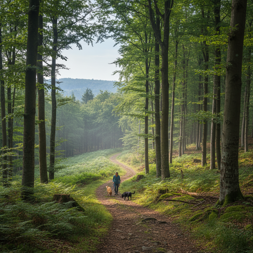 Belgische Ardennen bossen ideaal voor wandelen met hond