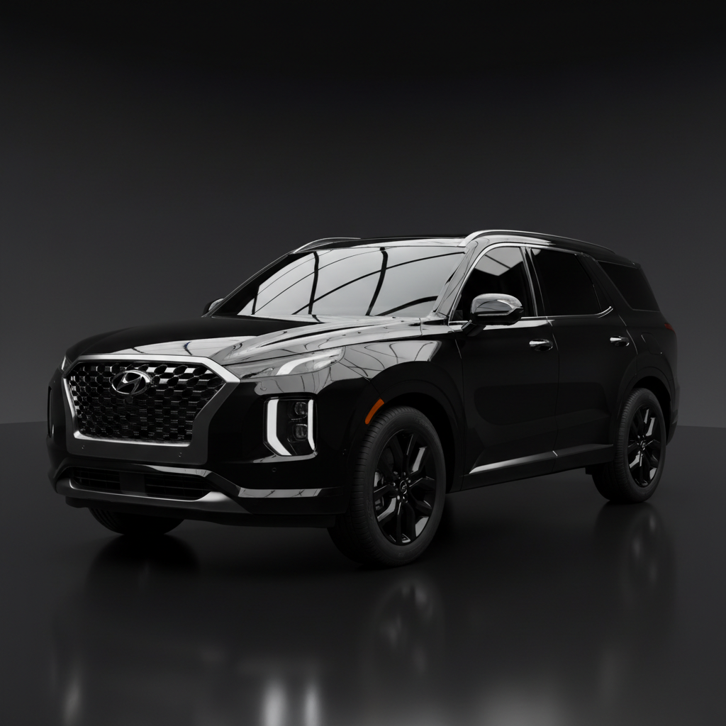 Hyundai Palisade Calligraphy Night Edition after full detail and ceramic coating treatment