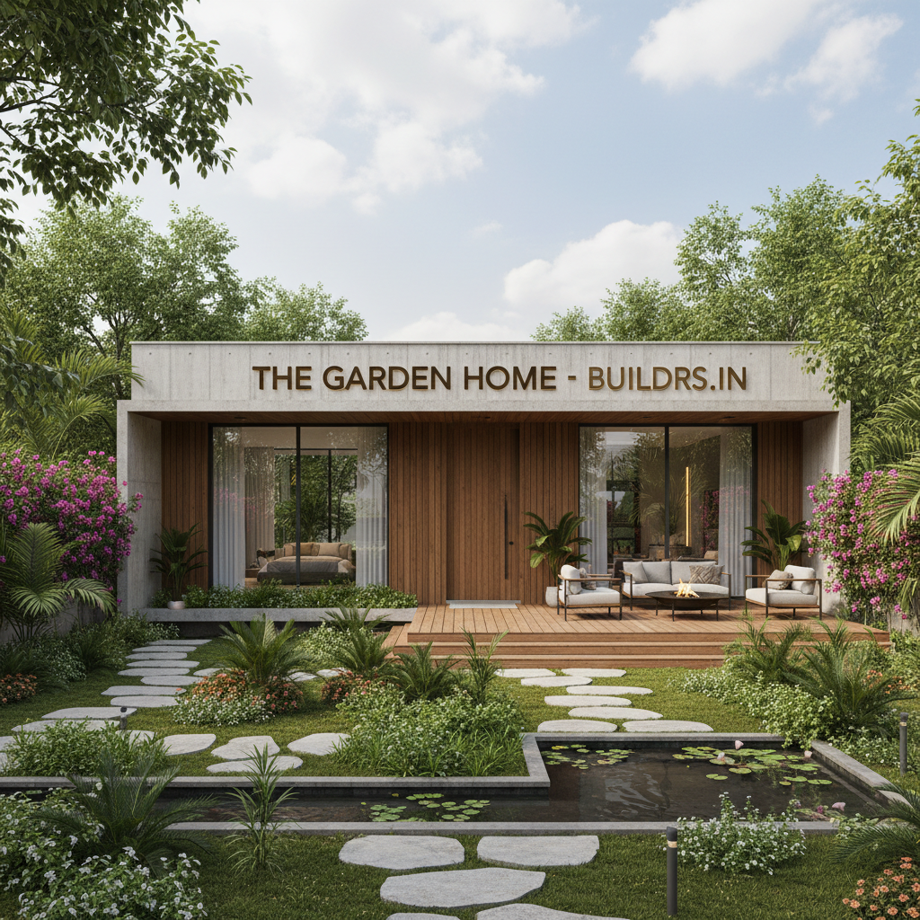 The Garden Home — 3BHK architect-designed home with landscaped garden on 250 sq yard plot in Bhopal, Madhya Pradesh by Buildrs.in