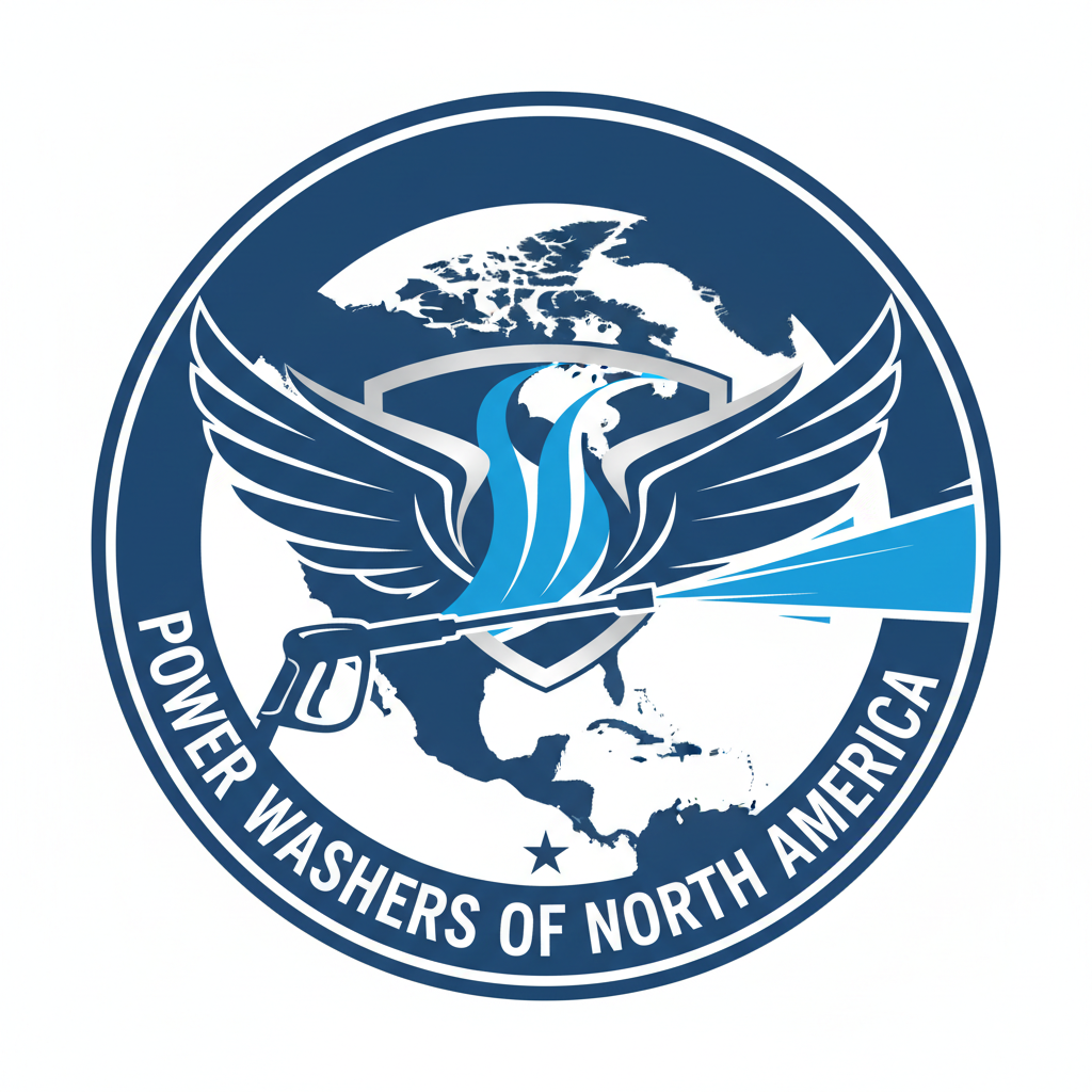 Power Washers of North America association logo with industry imagery
