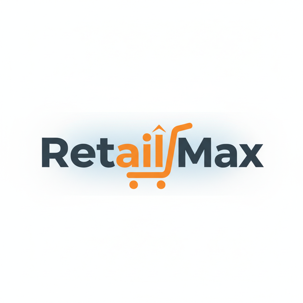 RetailMax e-commerce platform logo with orange shopping cart icon