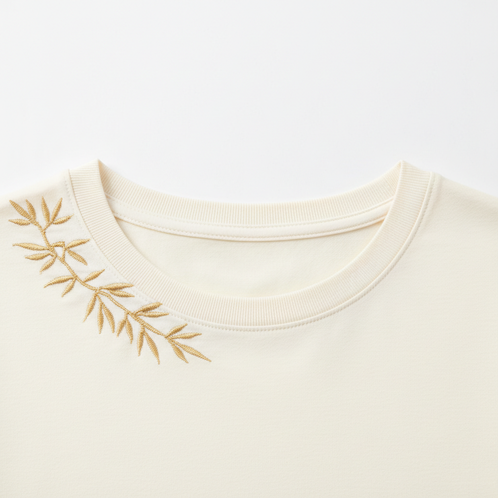 Premium black luxury t-shirt on dark background, Egyptian fashion manufacturing, gold details