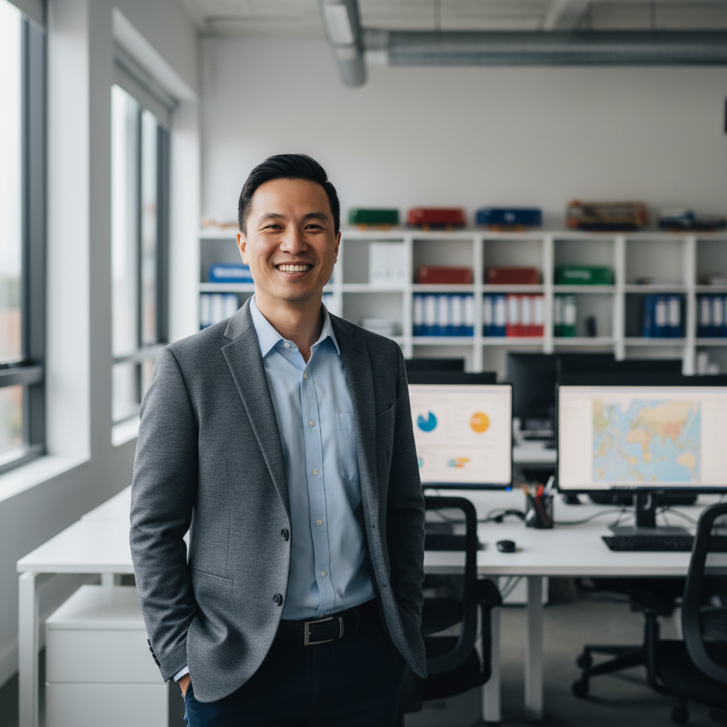 Kevin Tran, a Vietnamese-American man in his 30s with a thoughtful expression