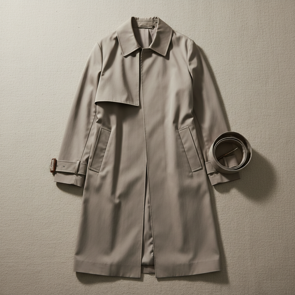 Trench Coat by ThreadShop Studio — clothing product on clean background