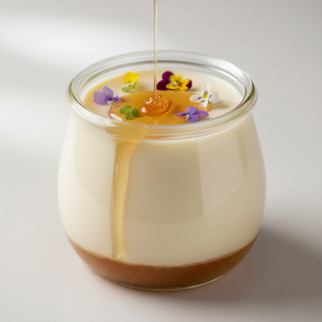 Panna cotta al limone del Gargano in bicchiere elegante