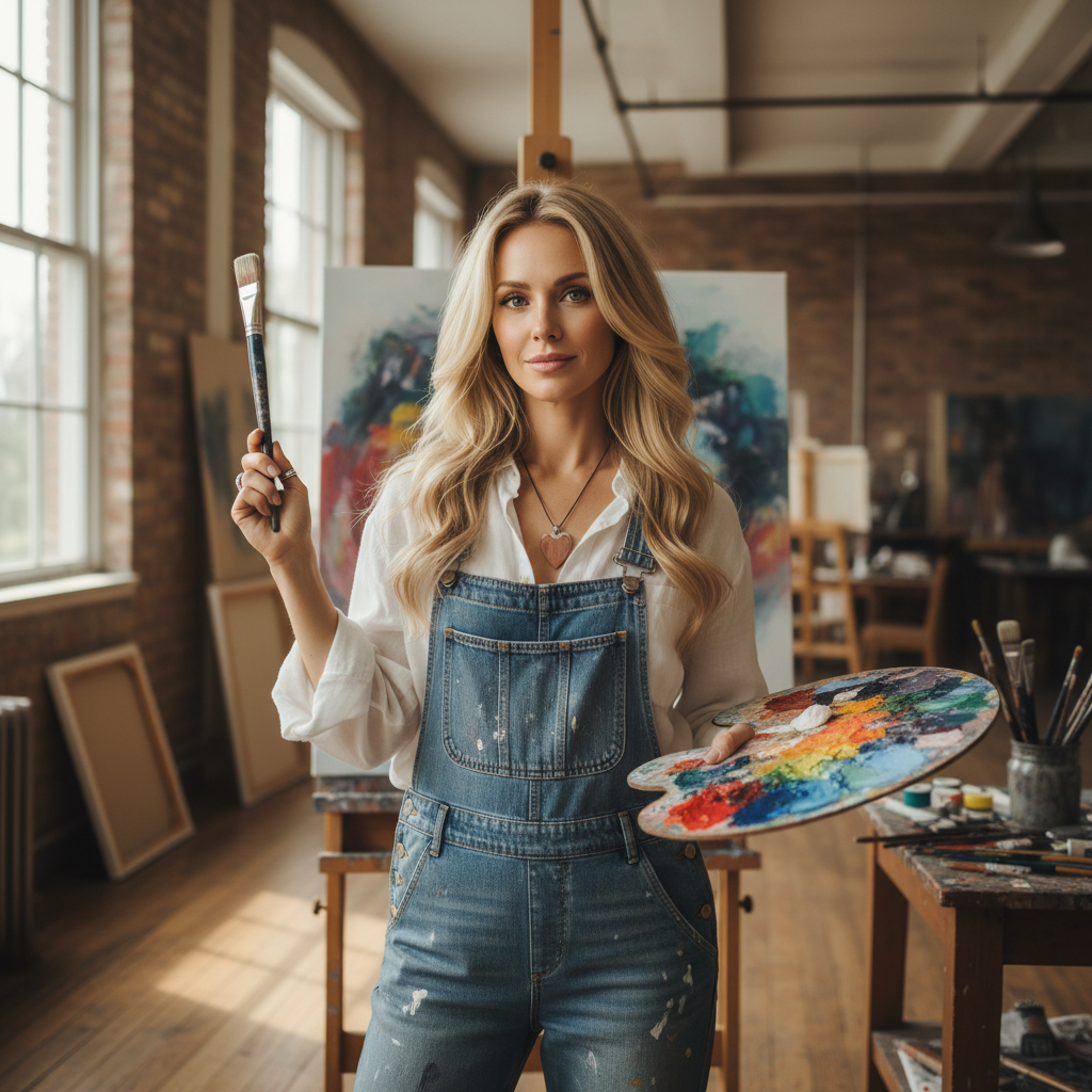 Naledi Mokoena, professional painter, woman in paint-stained overalls