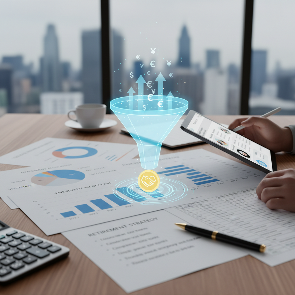 Financial planning documents representing finance lead generation