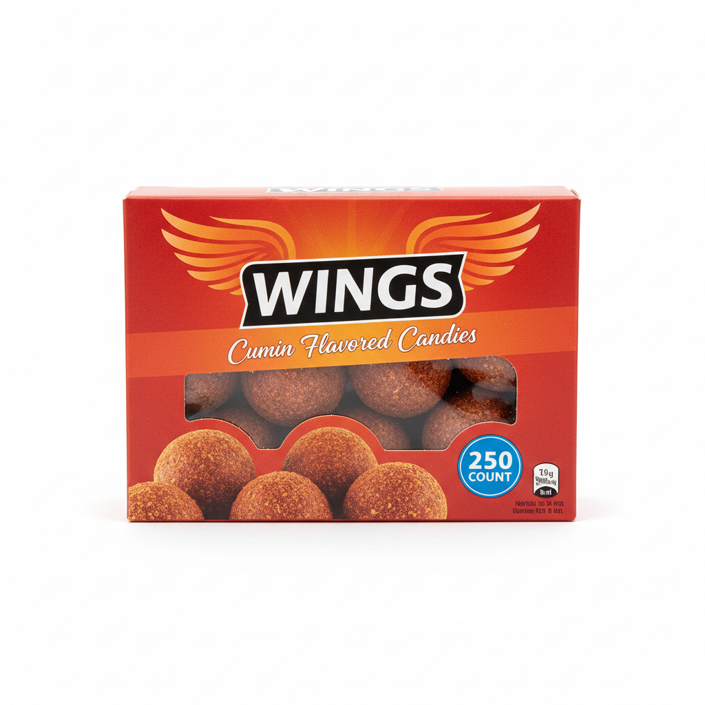 Larla Candy jeera cumin flavored candy box 250 pieces by Wings