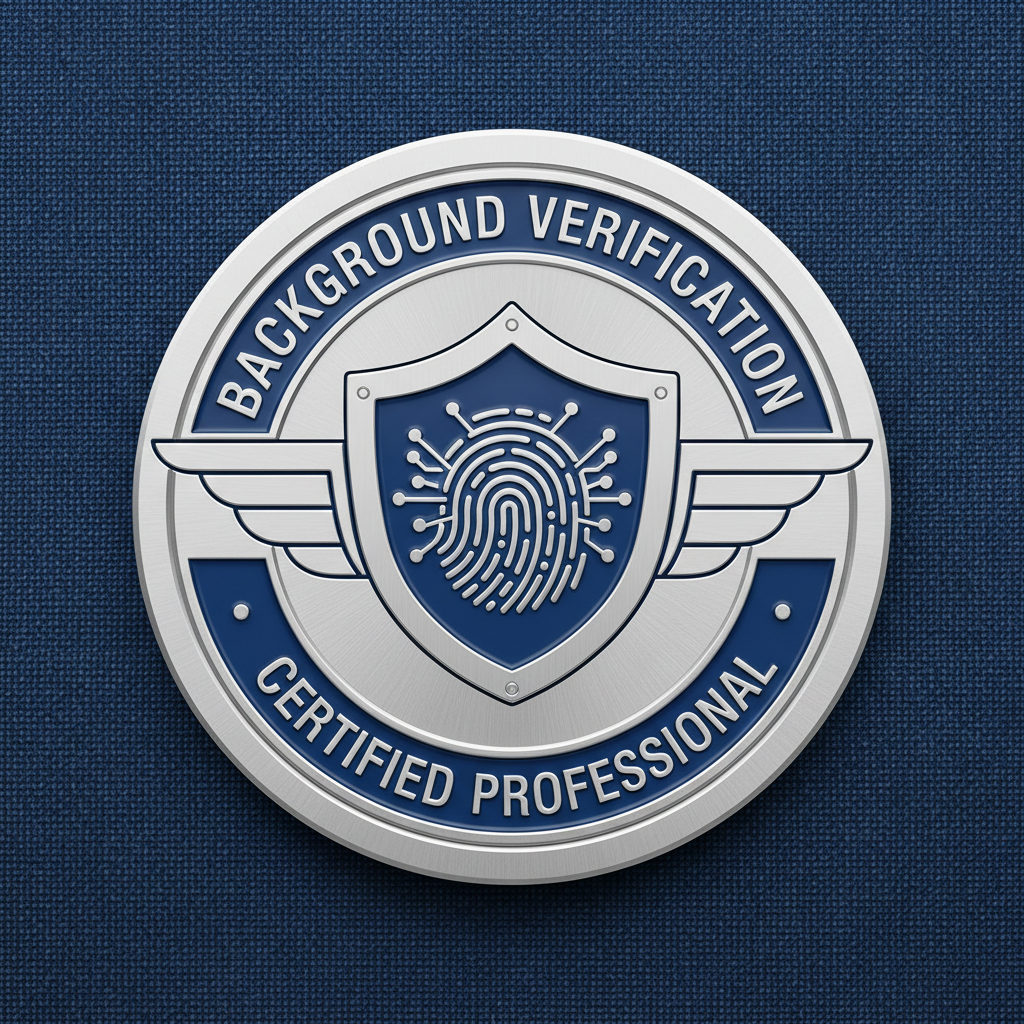 Background verification certification seal with security shield