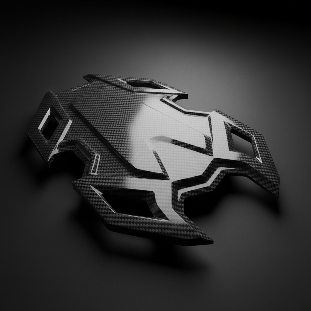 Elite carbon fiber paddle with aggressive design and dark moody lighting