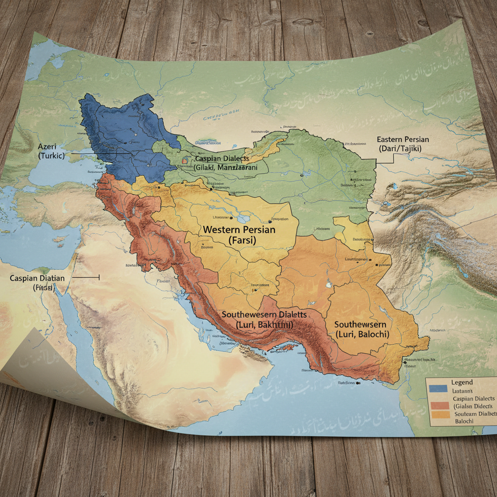 Detailed map of Iran showing major cities and medical centers