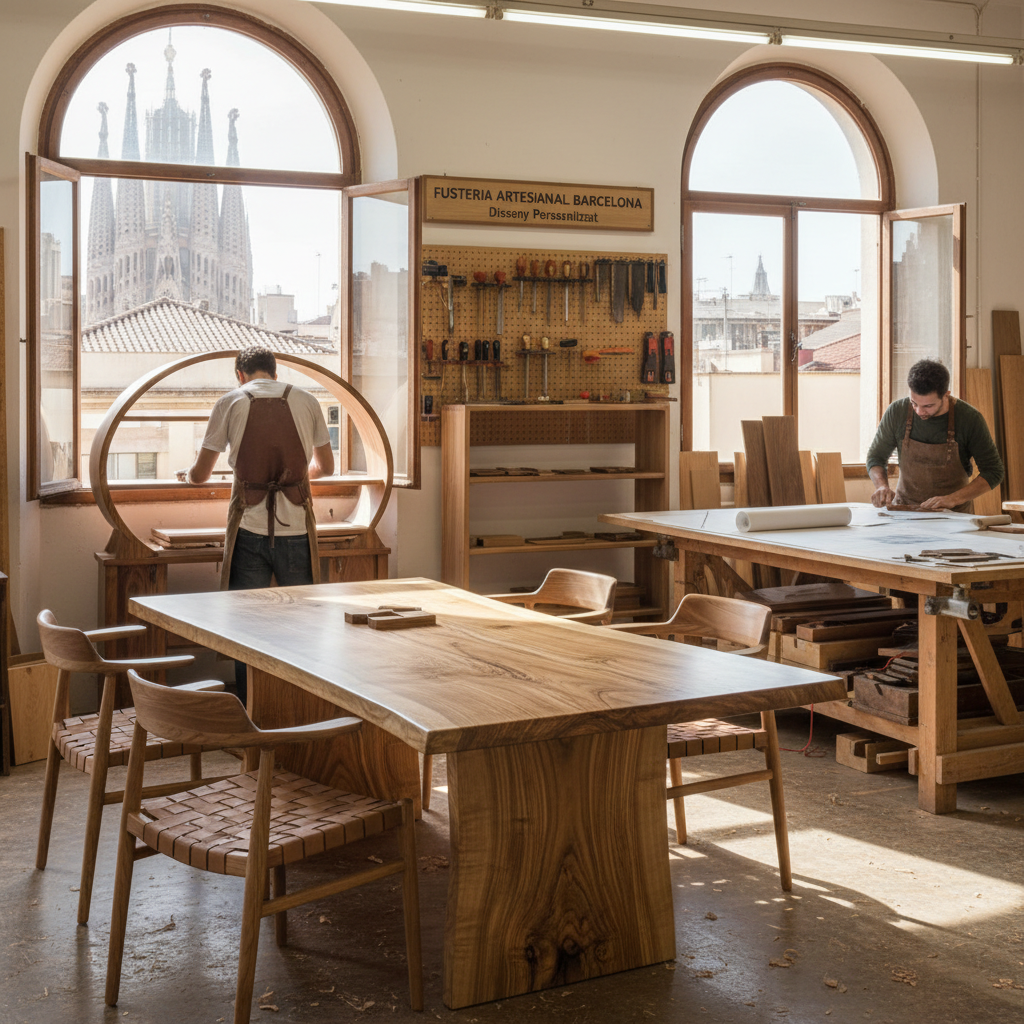 Carpintería a medida de alta calidad con muebles de madera artesanales y diseño personalizado en Barcelona