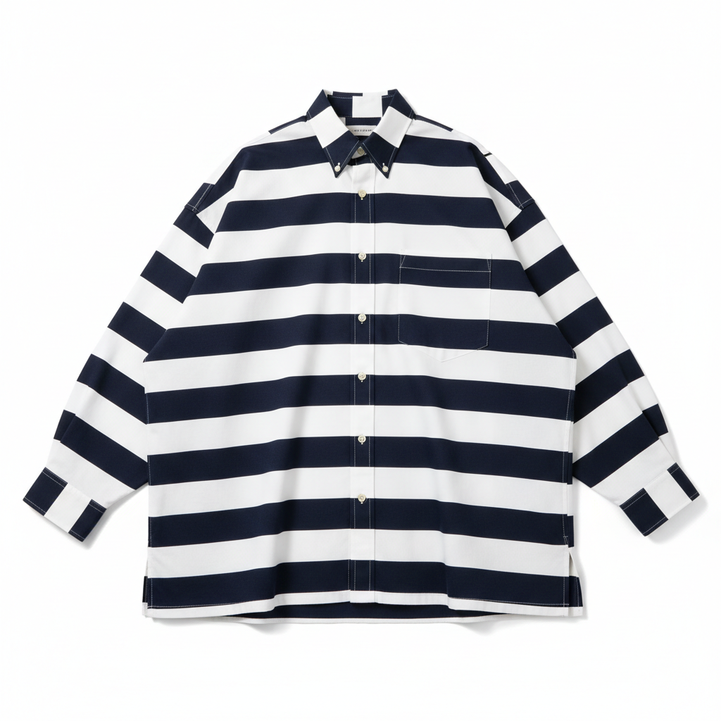 Pastel striped button-down shirt, classic golf aesthetic, 80s Ralph Lauren style