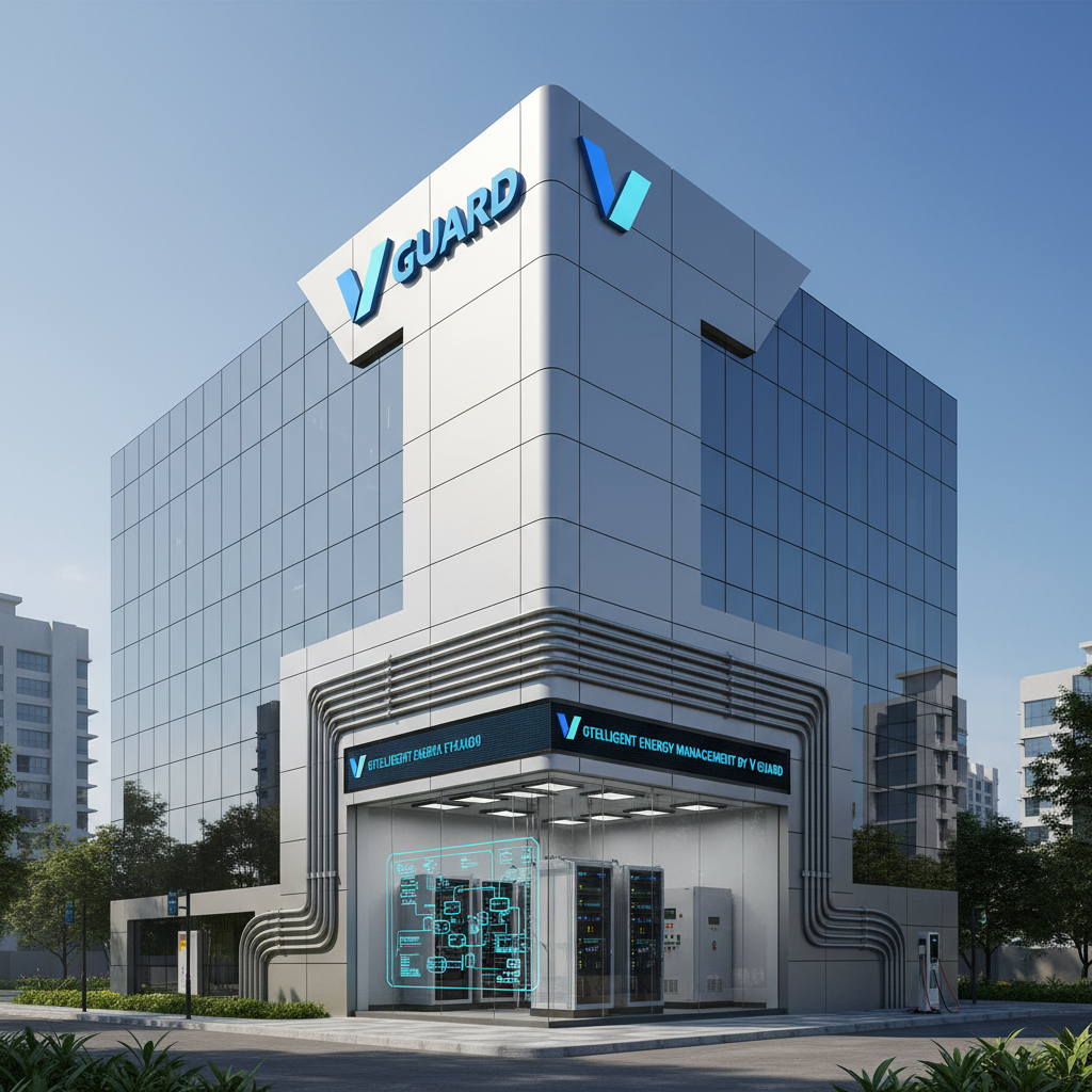 Modern commercial office building with IT infrastructure and network systems