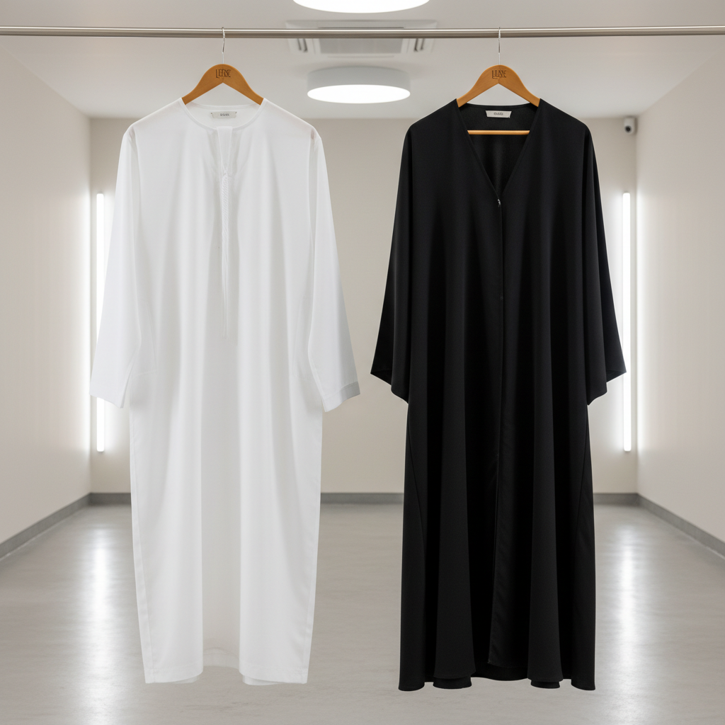 Premium abaya care kit with garment brush and storage bag