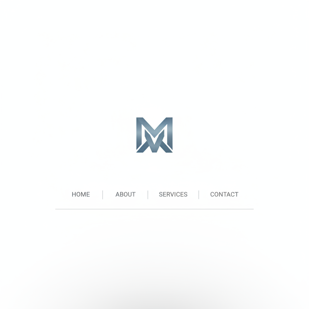 Clean website design layout on dark background