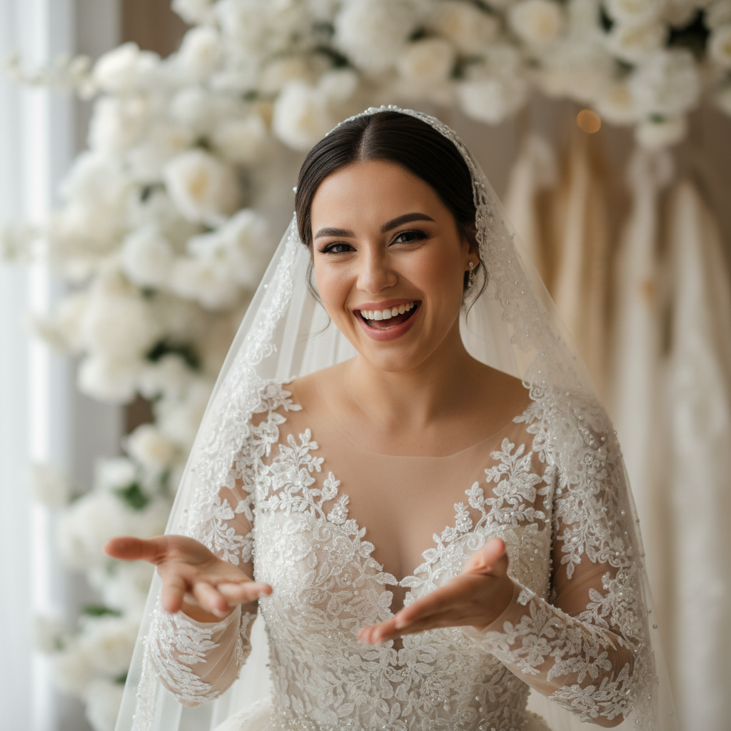 Ananya smiling on wedding day