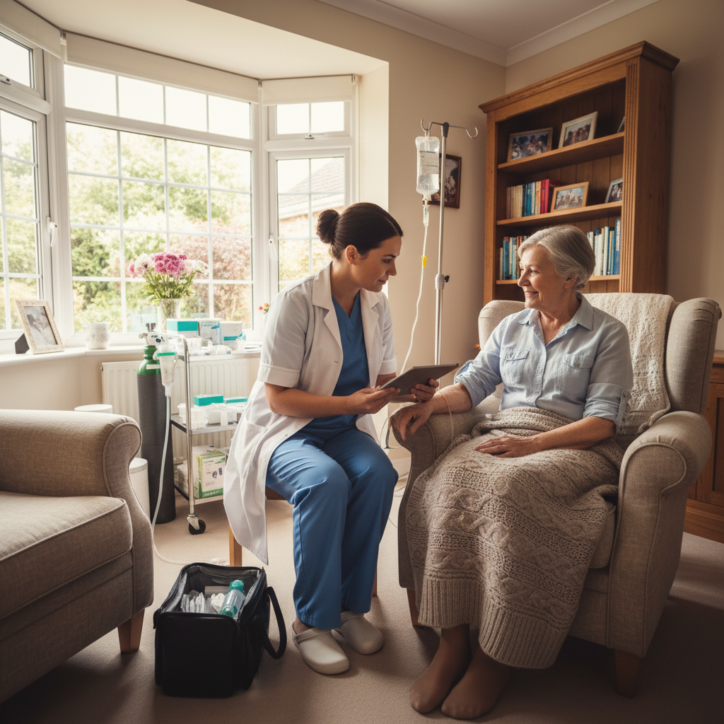 Safe Hands Care nurse providing professional medical care at home