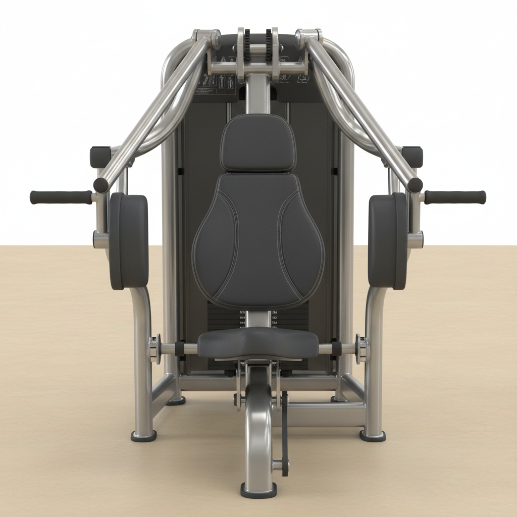 Abdominal crunch machine with guided motion for effective core training