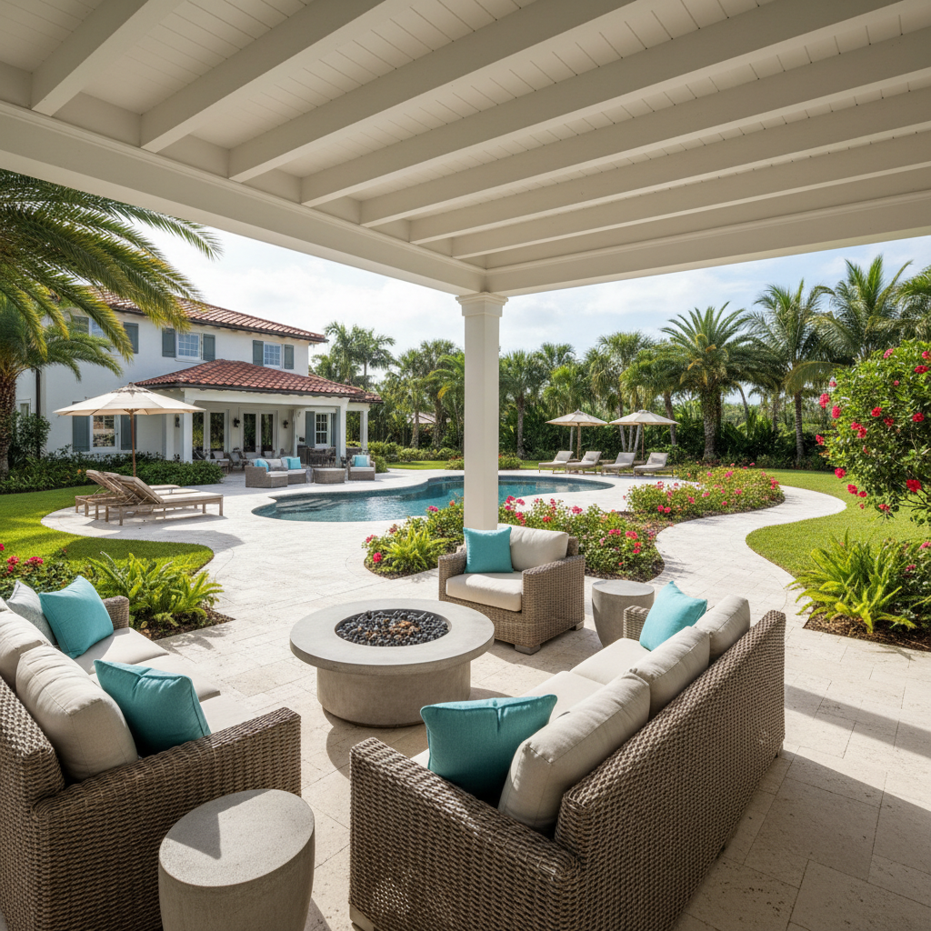 Spacious Florida residential property with outdoor living space and garden in Delray Beach area