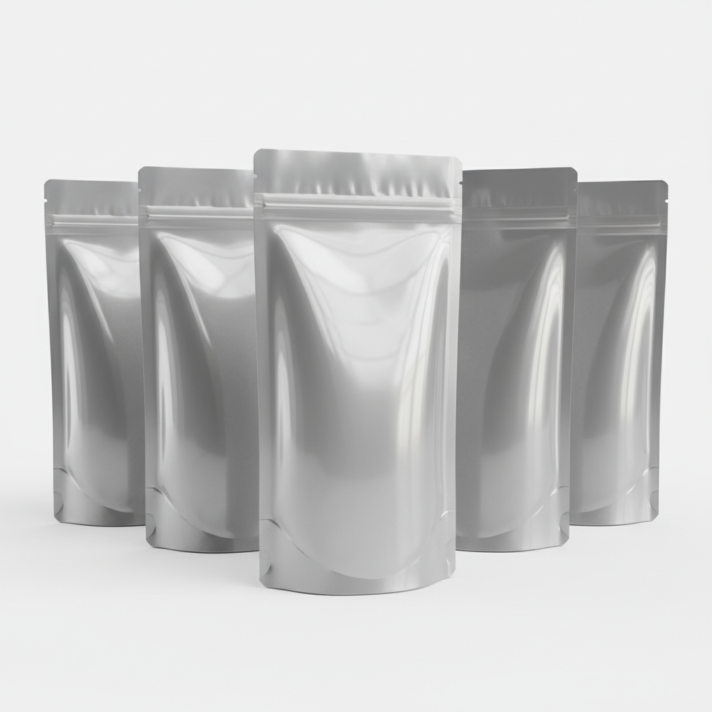 Resealable zipper pouch packaging with premium printed design for consumer goods