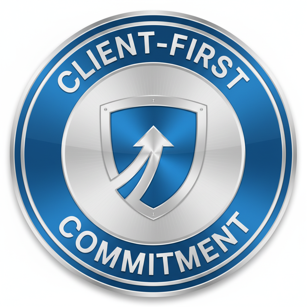 Shield icon representing client-first commitment