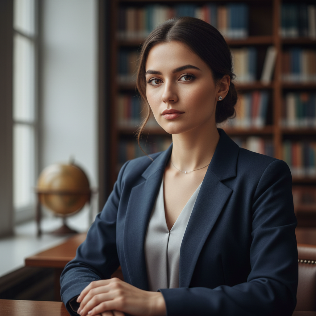 Amara Diallo, macro researcher, professional business portrait