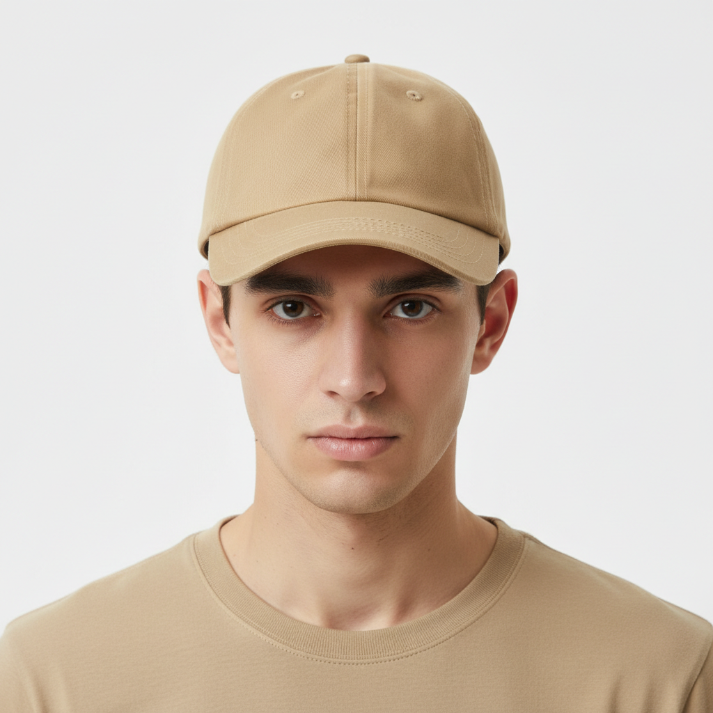 Black structured snapback cap with clean product photography on neutral background