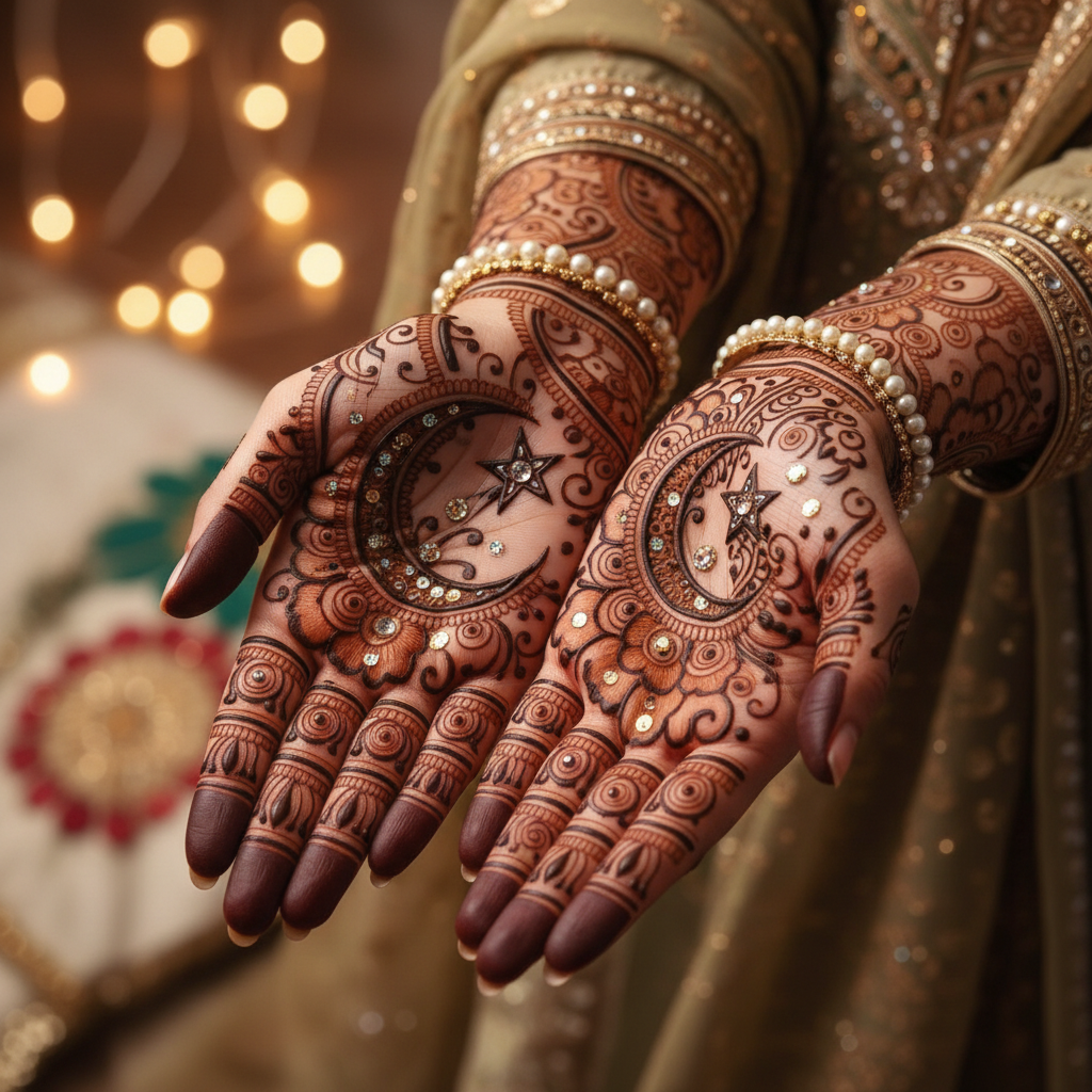 Festival mehndi design for Eid celebration